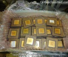 Cpu Ceramic Processor Scrap with Gold Pins (486 & 386 Cpu Scrap)