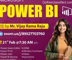 Attend a Free Demo On Power BI by Mr. Vijay Rama Raju