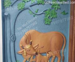 Cow Calf Wall Mural Design From Kompally
