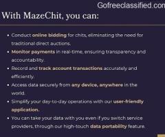 Best Chit Fund Software | Get Free Chit Fund Software Demo - Mazechit