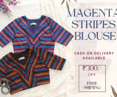 Multicolored Striped cotton blouse