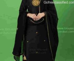 Timeless Elegance: Black  Marodi Zardozi Work Salwar Suit